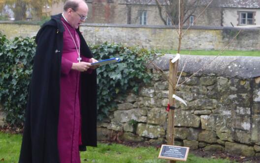 Principal blessing tree in honour of Jon Carbery